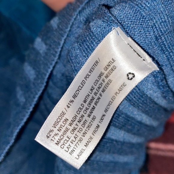 Ava & Viv shirt sleeveless one shoulder knit rubbed‎ blue 4x stretch NEW - Picture 3 of 4